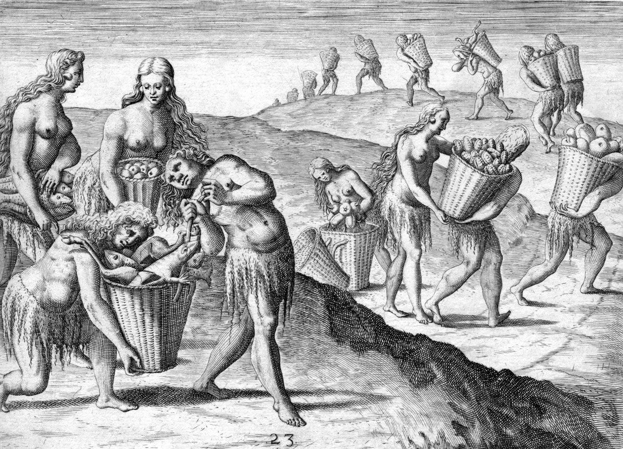 Timucua indiánok törzse alkotó: Theodor de Bry
