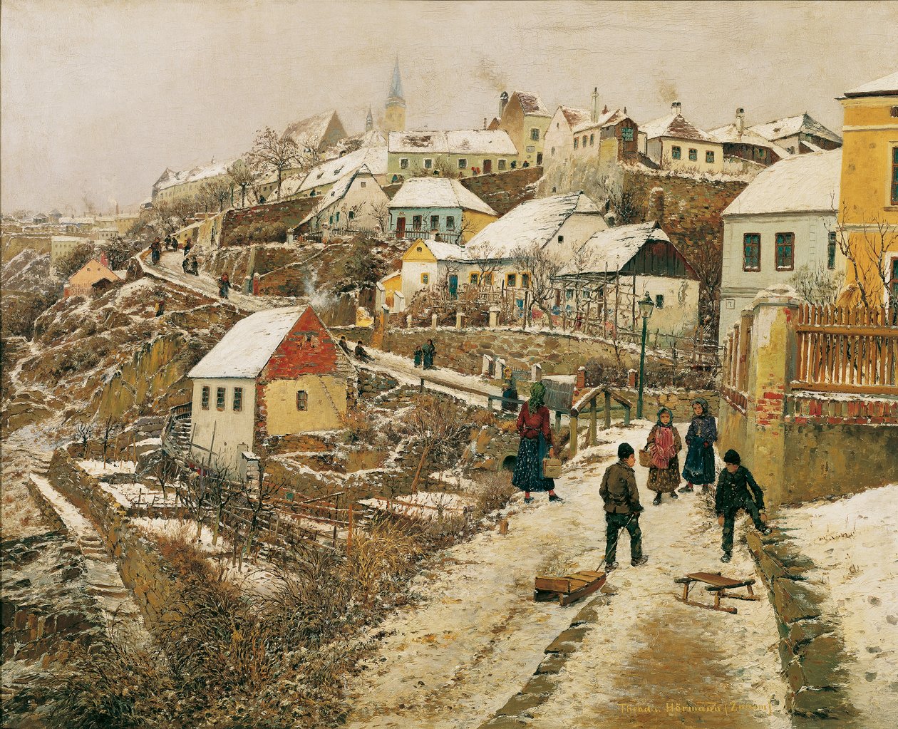 Znaim a hóban II alkotó: Theodor von Hormann