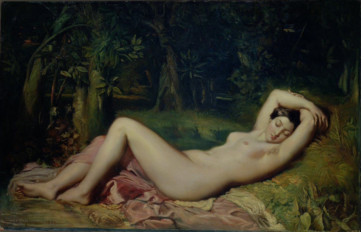 Alvó nimfa, 1850 alkotó: Théodore Chassériau