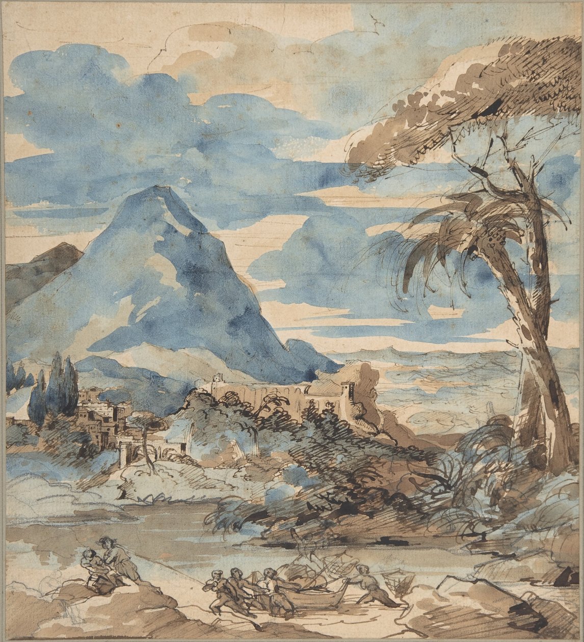 Táj a halászokkal alkotó: Theodore Gericault