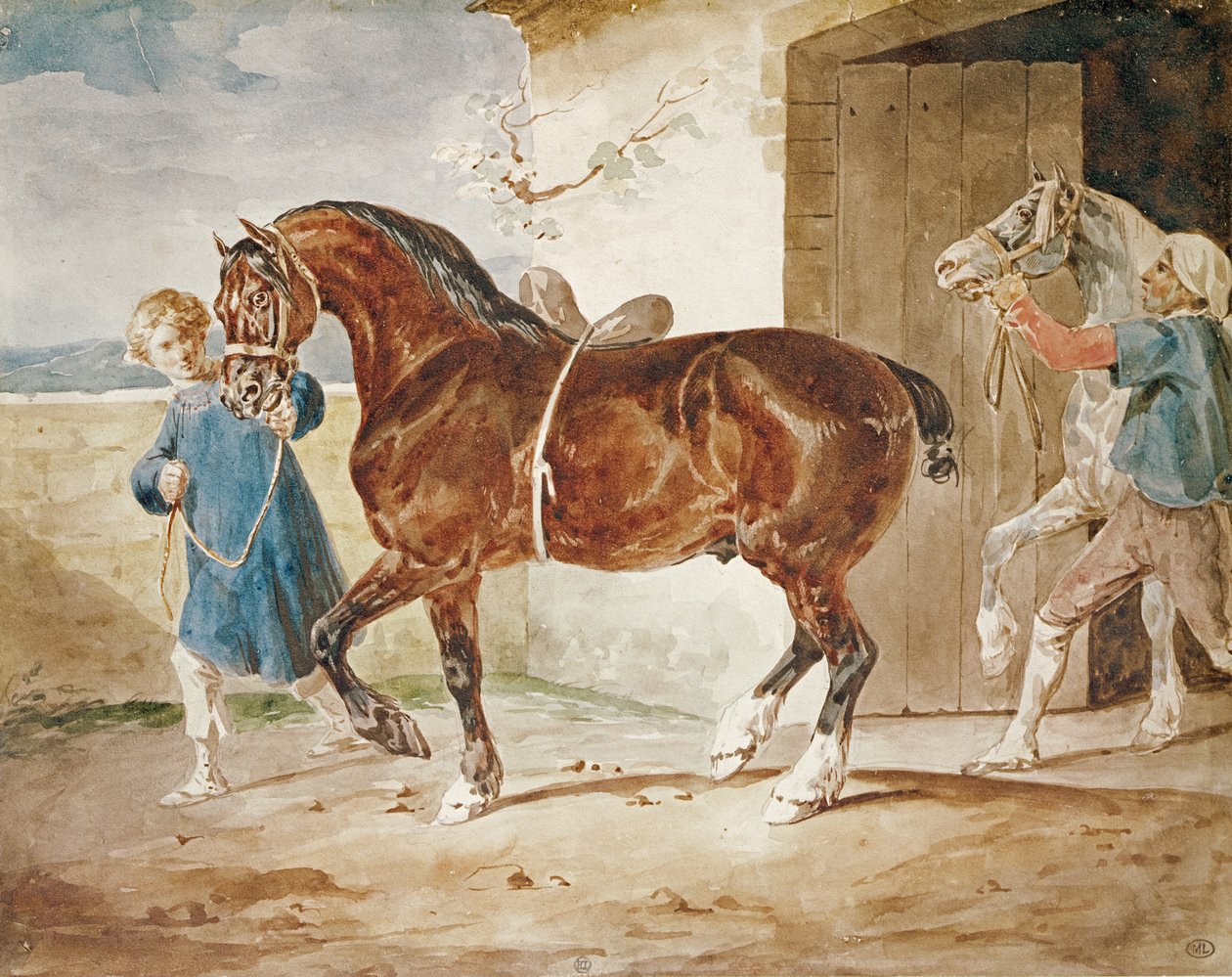 Az istálló elhagyása alkotó: Theodore Gericault