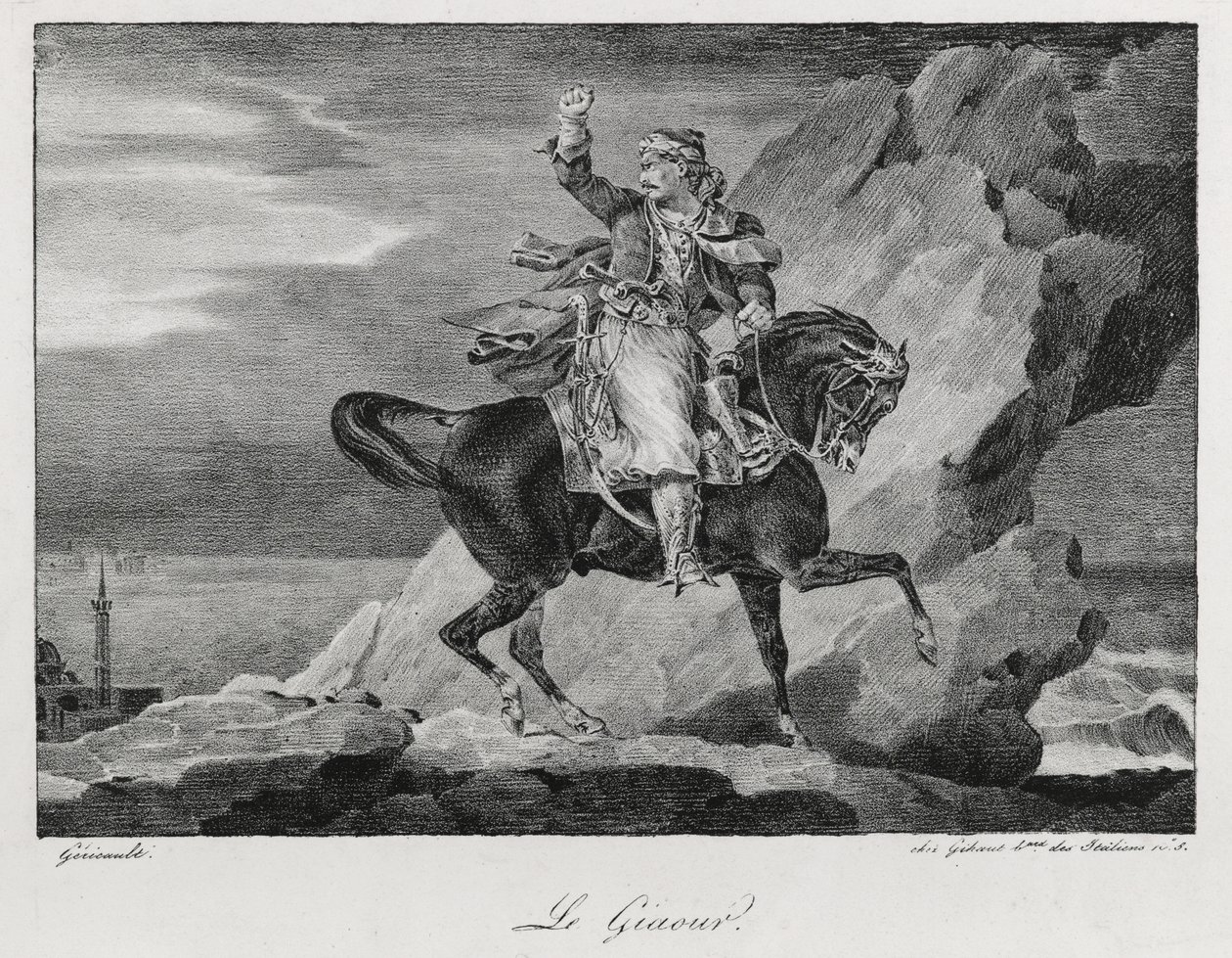 A Giaour, 1820 alkotó: Theodore Gericault