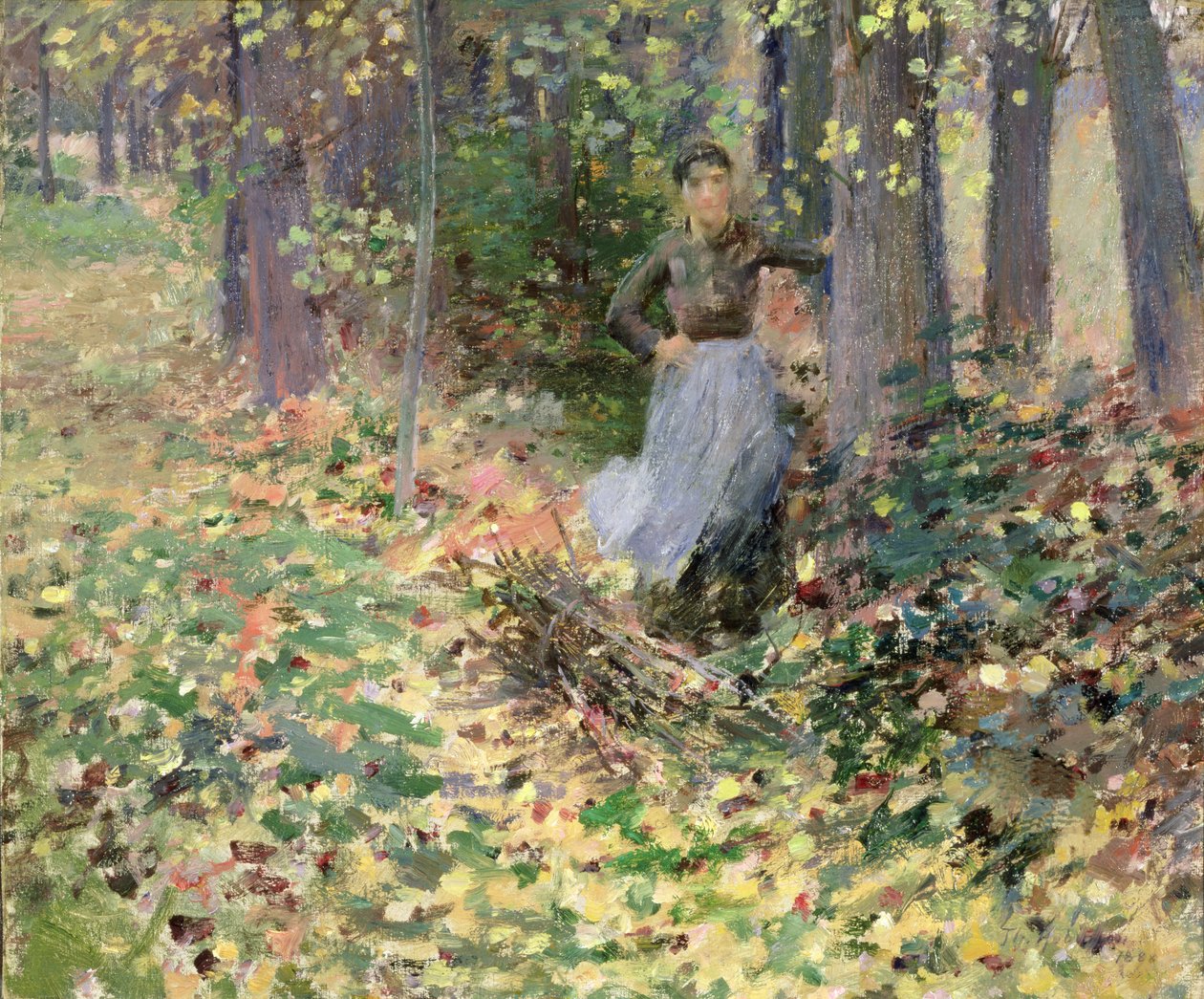 Őszi napfény (Az erdőben) 1888 alkotó: Theodore Robinson