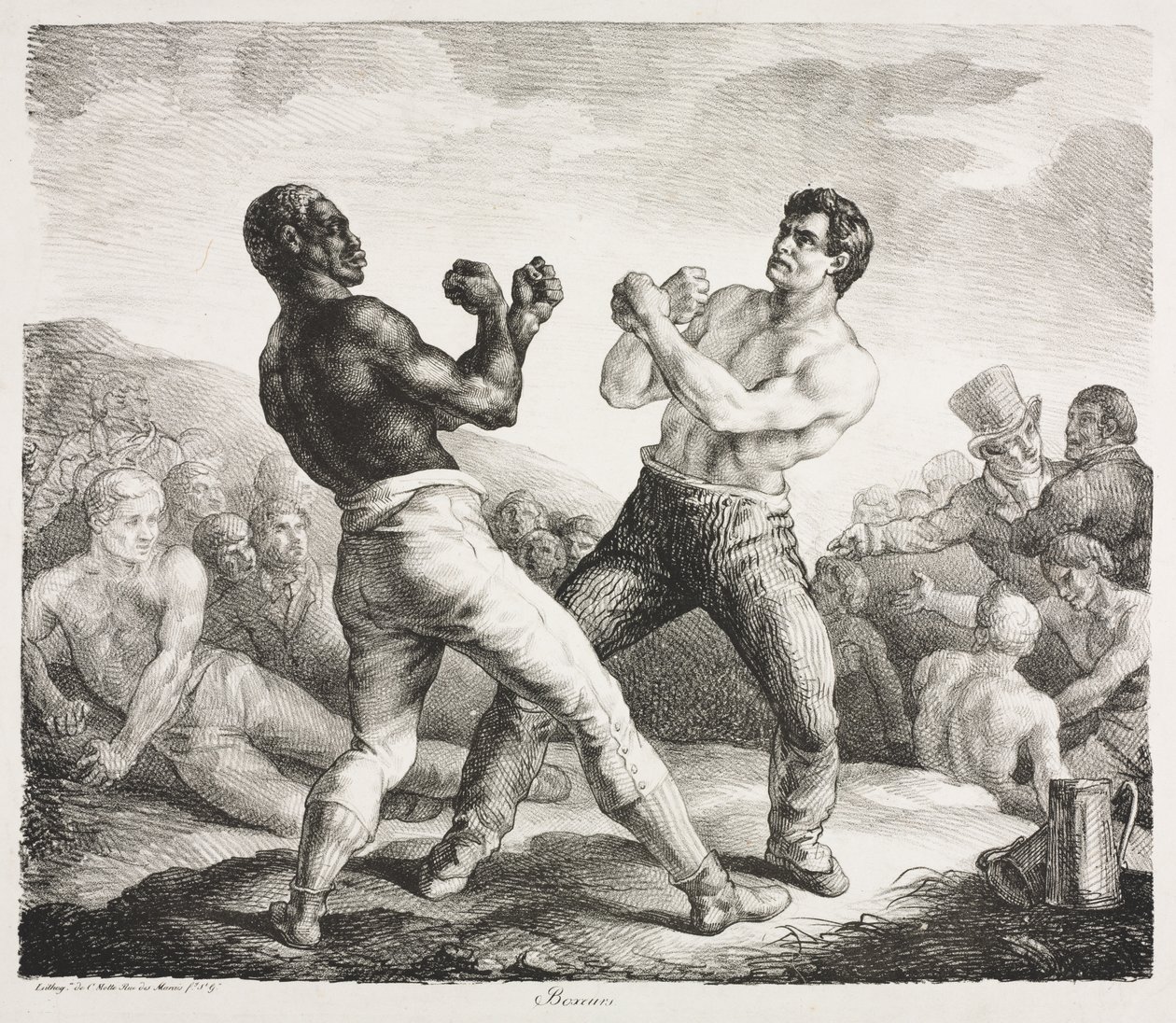 Bokszolók alkotó: Theodore Gericault