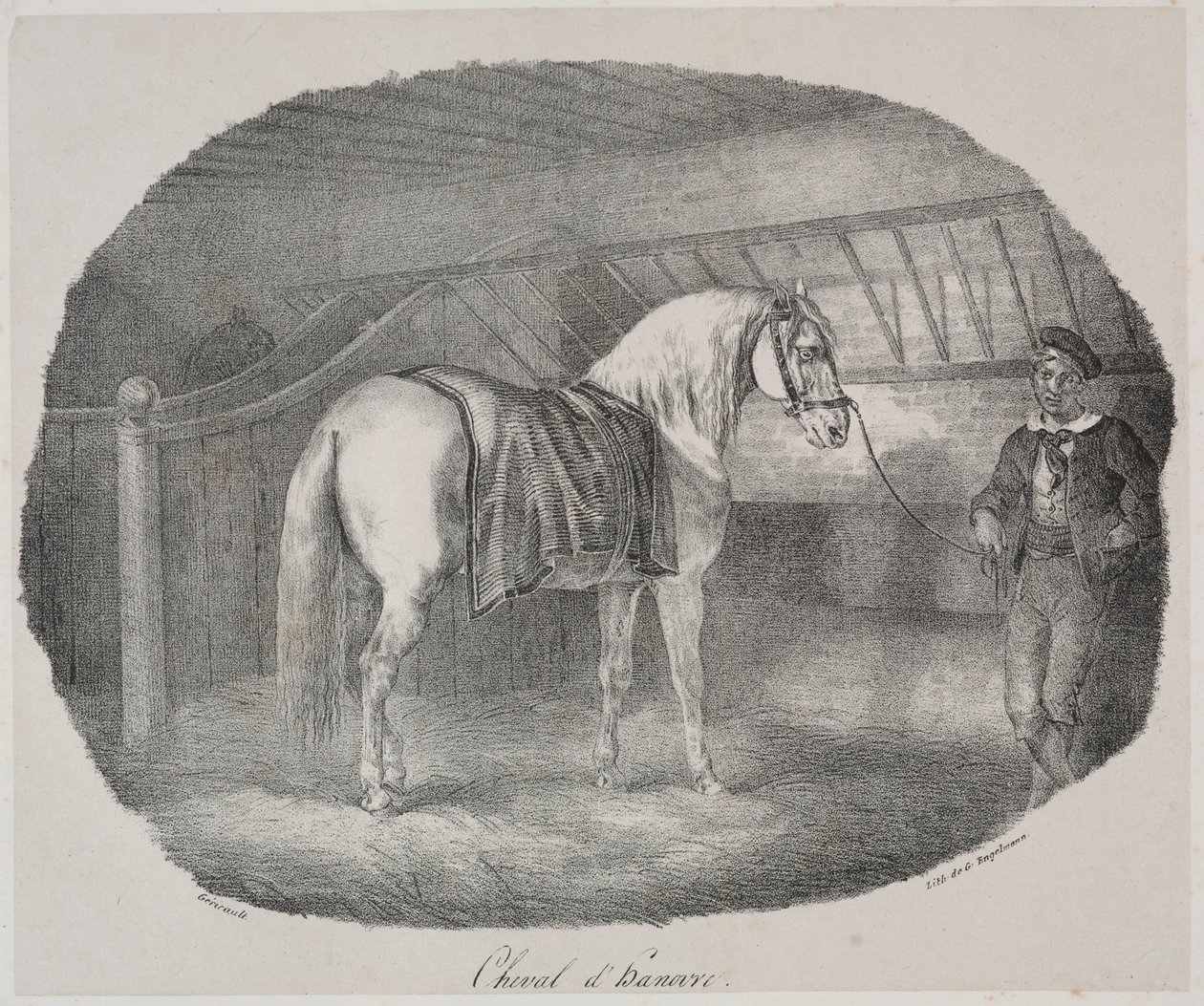 Hannoveri ló. alkotó: Theodore Gericault
