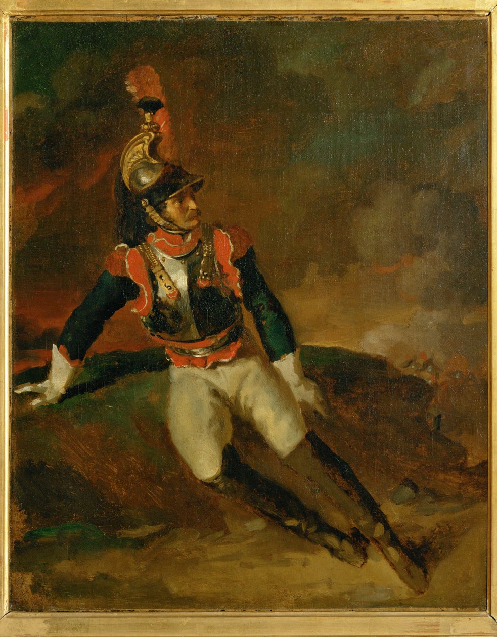 Cuirassier blesse, vázlat ... alkotó: Theodore Gericault