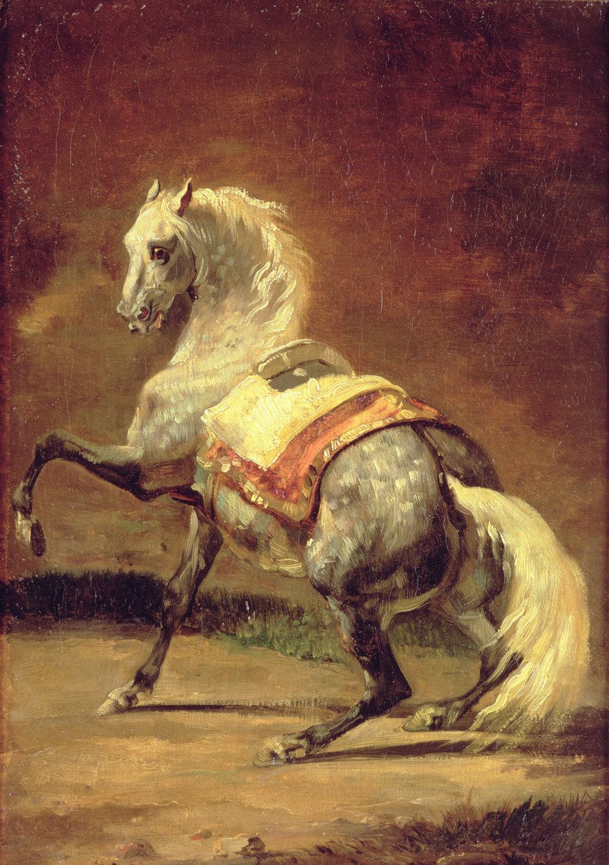 Foltos szürke ló alkotó: Theodore Gericault