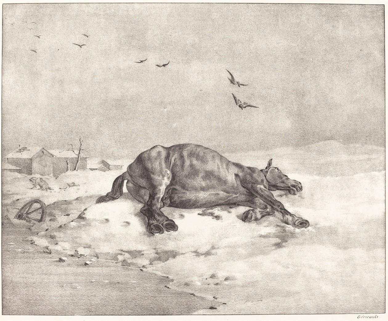 Döglött ló alkotó: Theodore Gericault