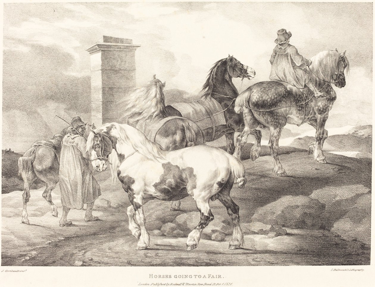 Vásárra menő lovak alkotó: Theodore Gericault