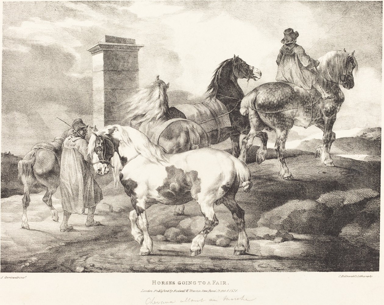 Vásárra menő lovak alkotó: Theodore Gericault