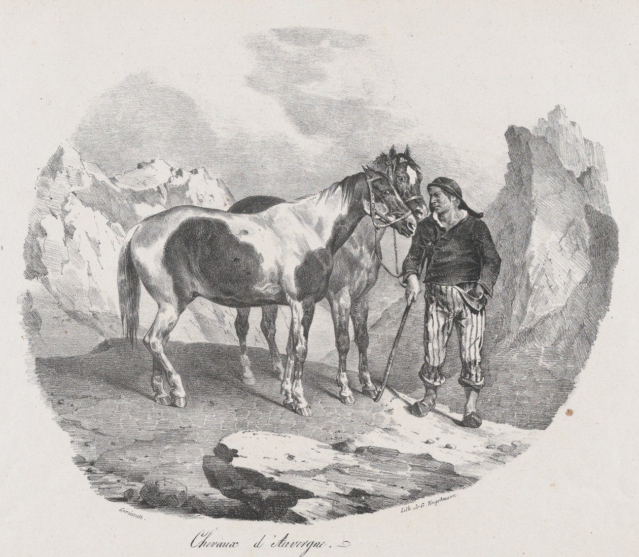 Auvergne-i lovak, 1822. alkotó: Theodore Gericault
