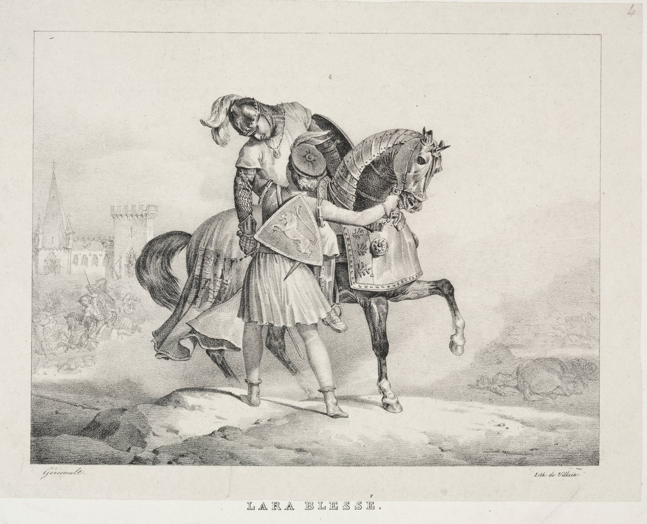 Lara megsebesült alkotó: Theodore Gericault