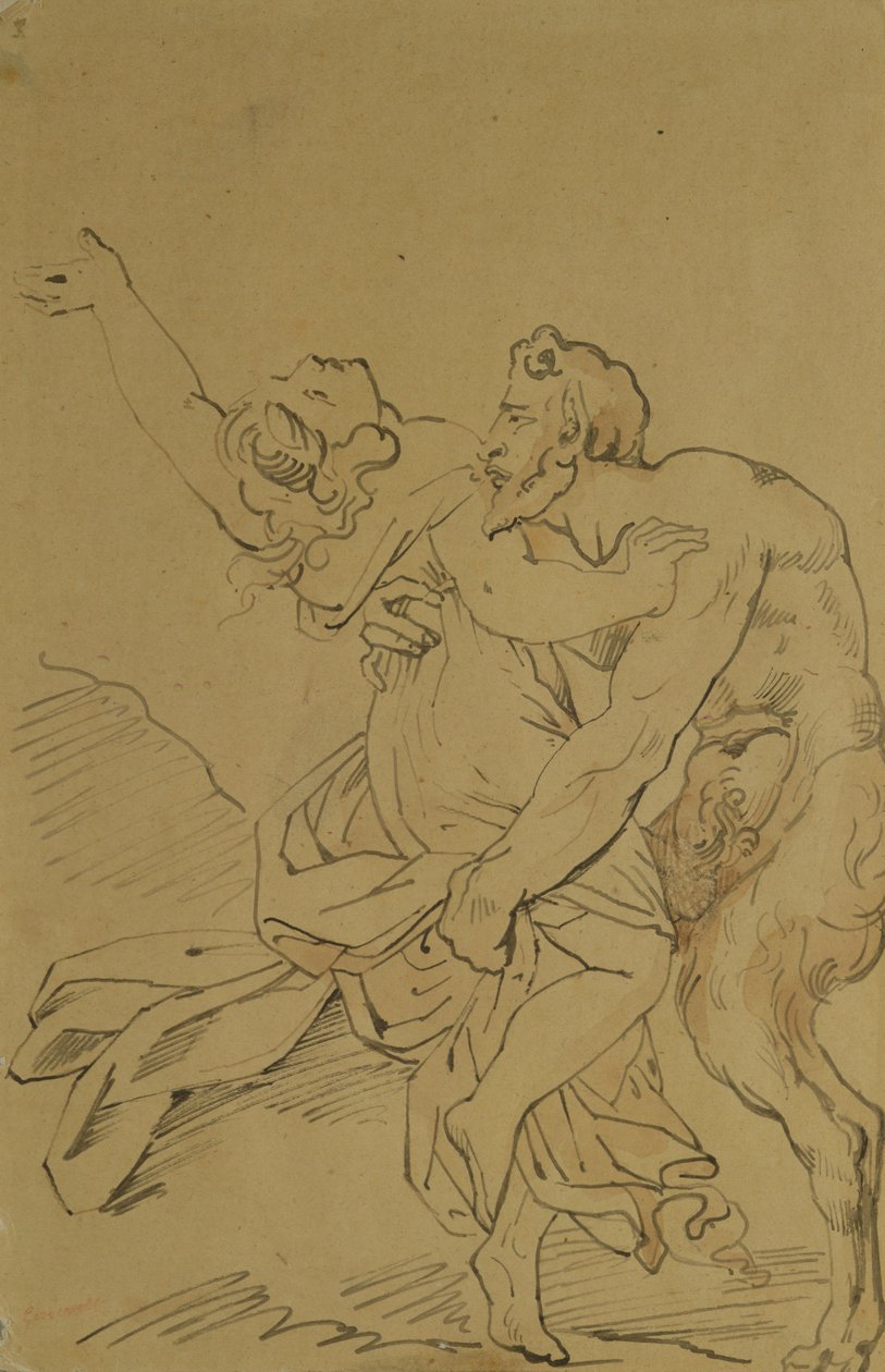 Nimfa és Szatír alkotó: Theodore Gericault