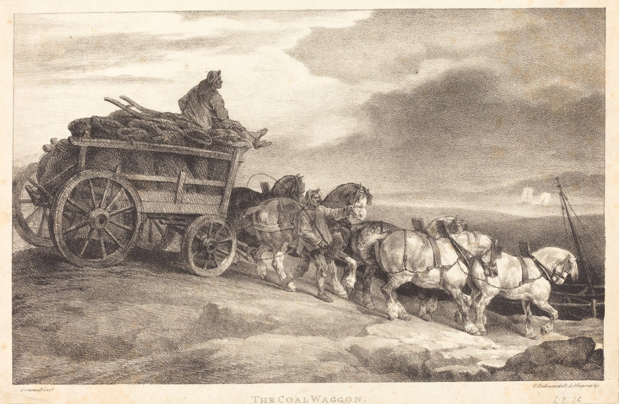 A Coal Waggon alkotó: Theodore Gericault