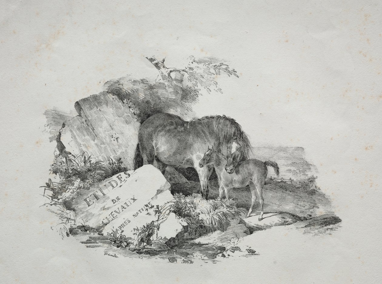A kanca és a csikója alkotó: Theodore Gericault