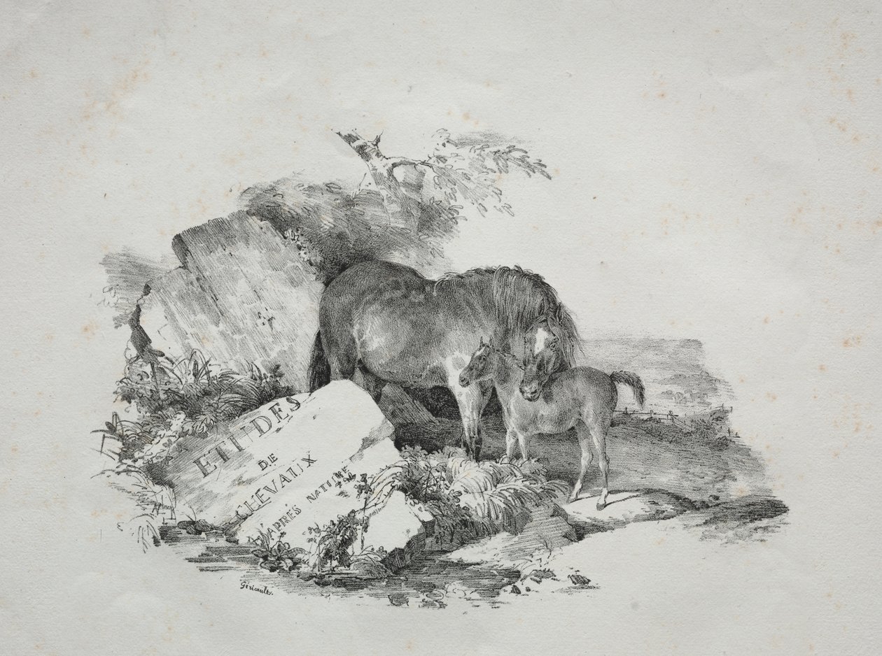 A kanca és a csikója alkotó: Theodore Gericault