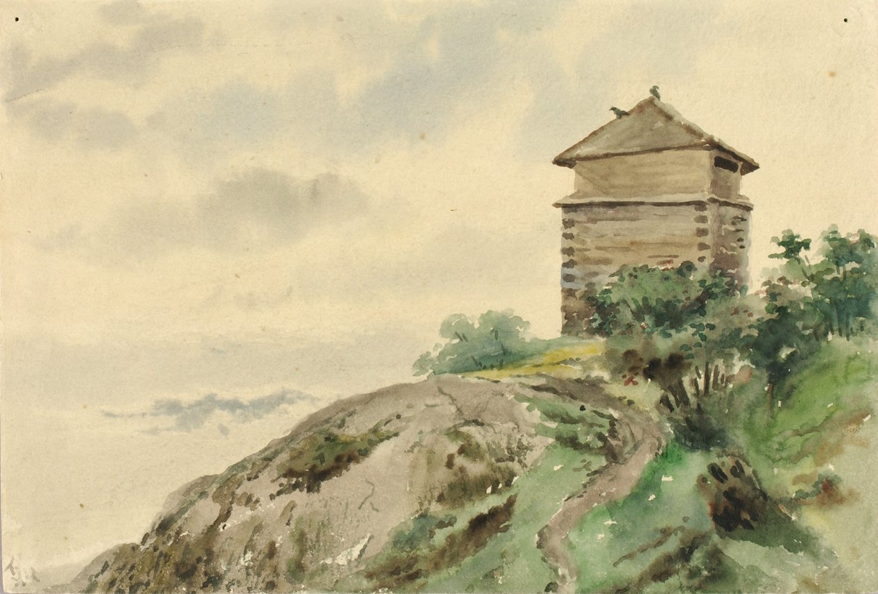 Block House, Alaszka, 1887. alkotó: Theodore J. Richardson