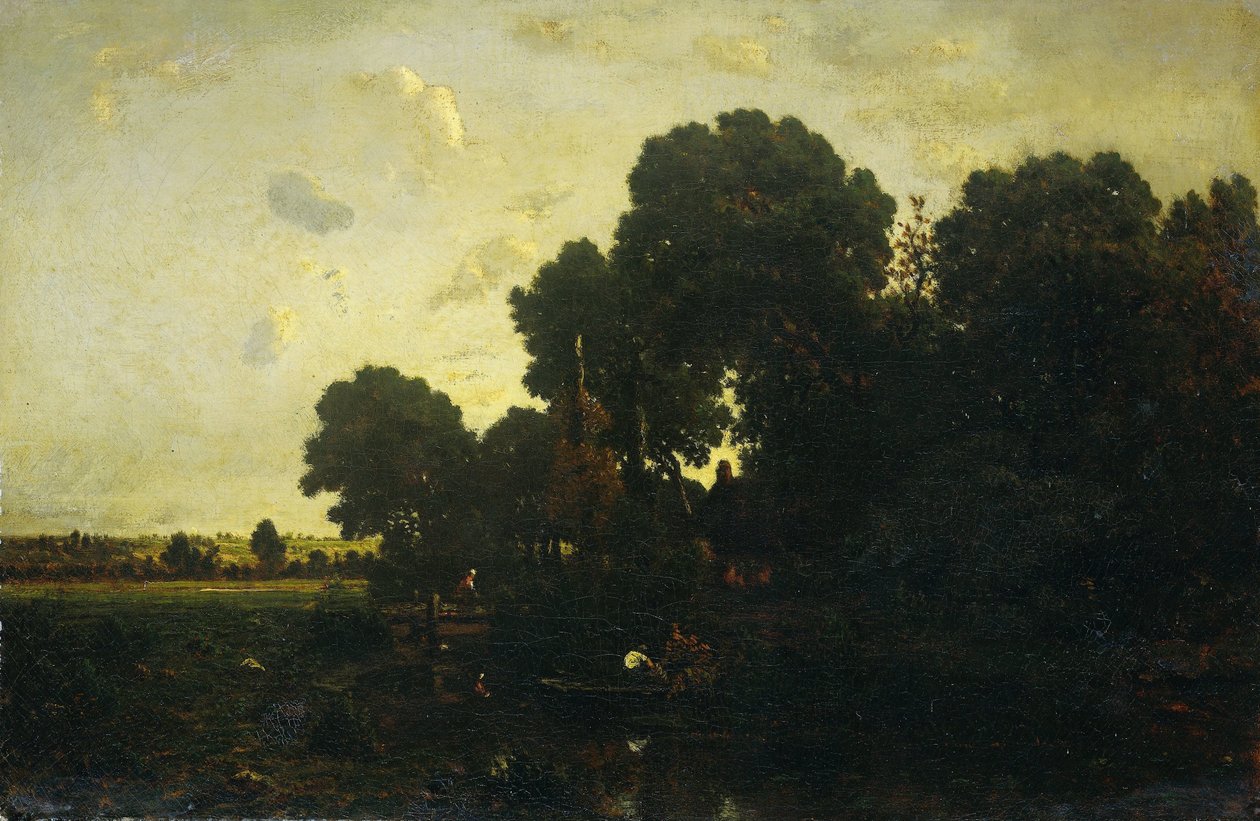 szürkület alkotó: Theodore Rousseau