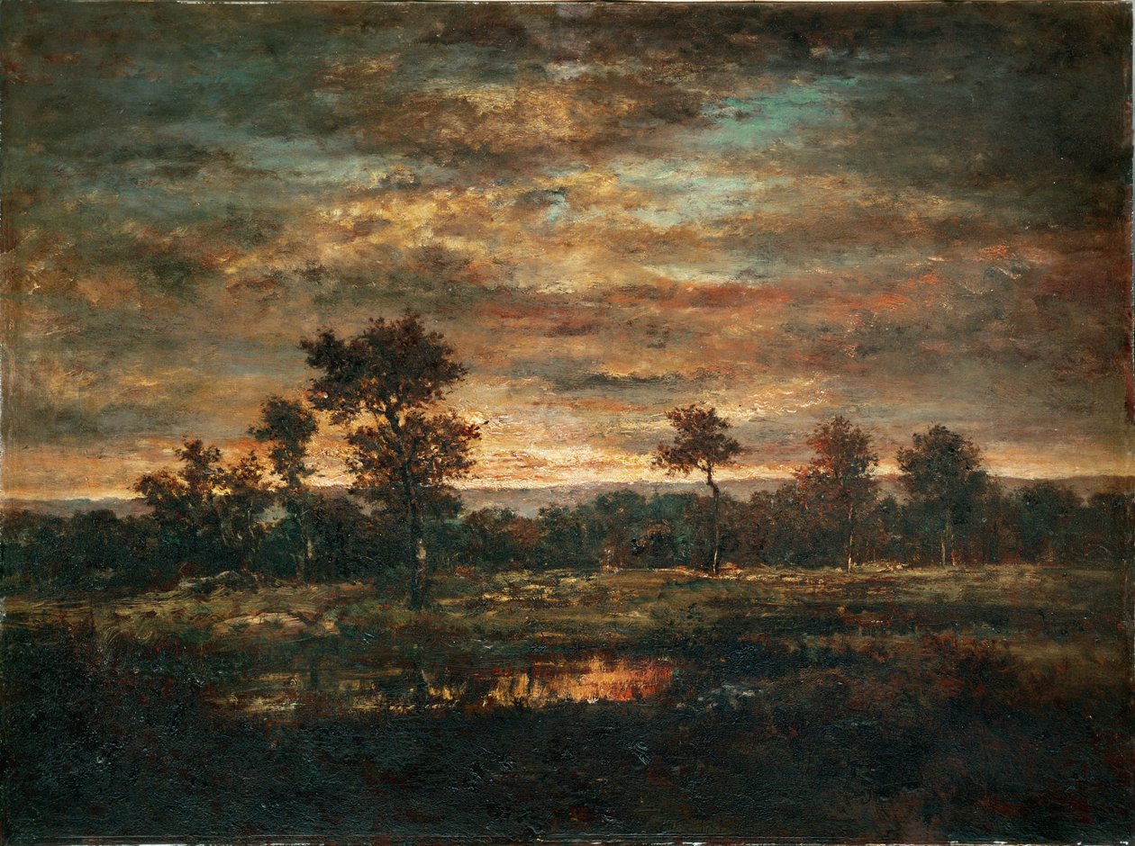 Tó és erdőszegély ... alkotó: Theodore Rousseau