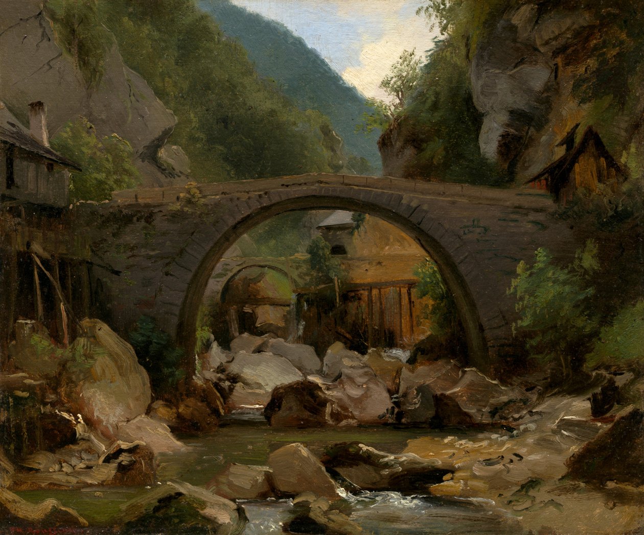 Hegyi patak az Auvergne-ben, 1830. alkotó: Theodore Rousseau