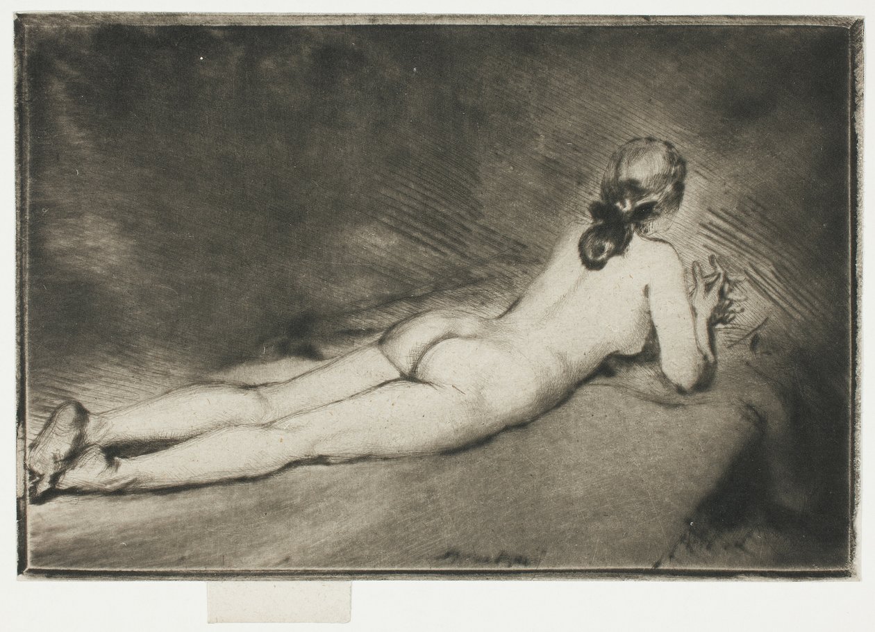 Meztelen figura fekve alkotó: Theodore Roussel