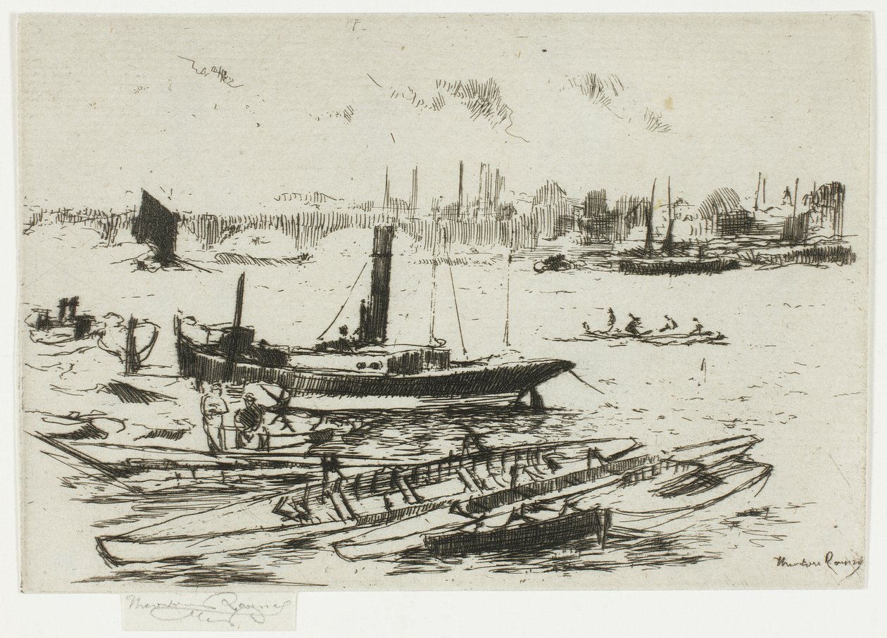 A Steam indítása, Chelsea Embankment alkotó: Theodore Roussel