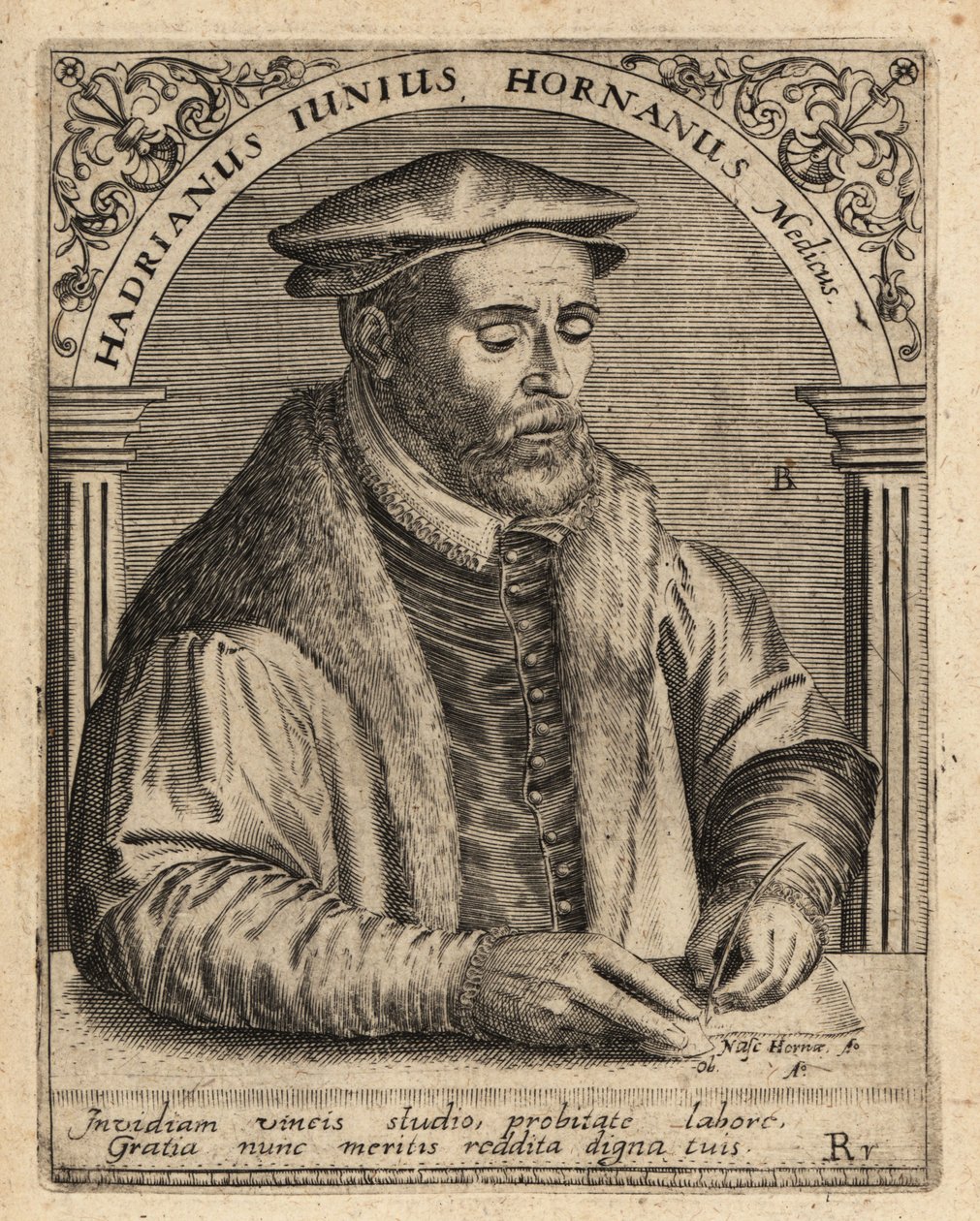Adriaen de Jonghe holland orvos. alkotó: Theodore de Bry