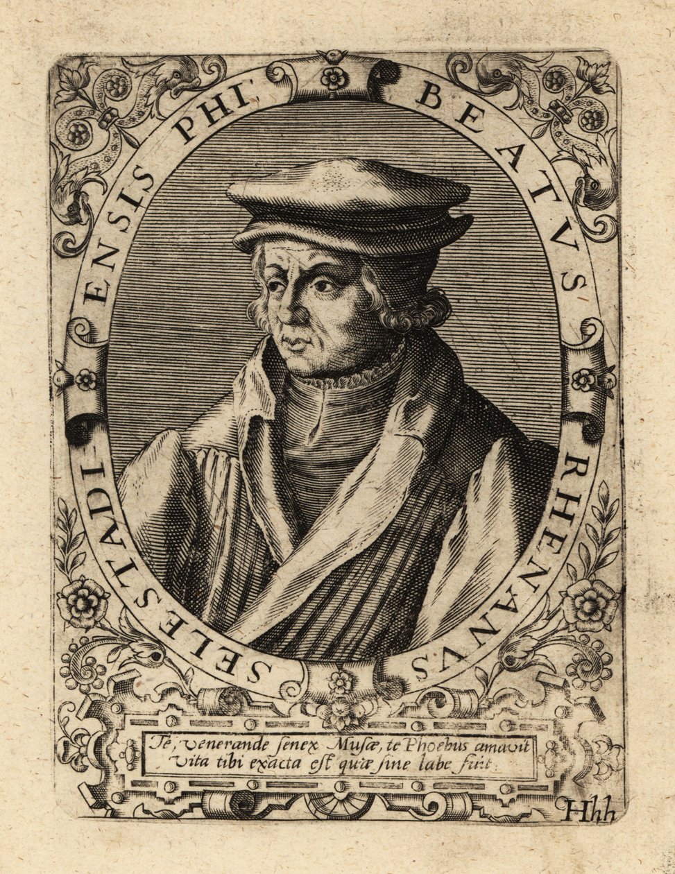 Boldog Bild, német humanista. alkotó: Theodore de Bry