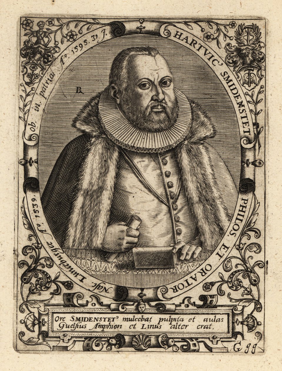 Hartwig Schmidenstedt német retorikus. alkotó: Theodore de Bry