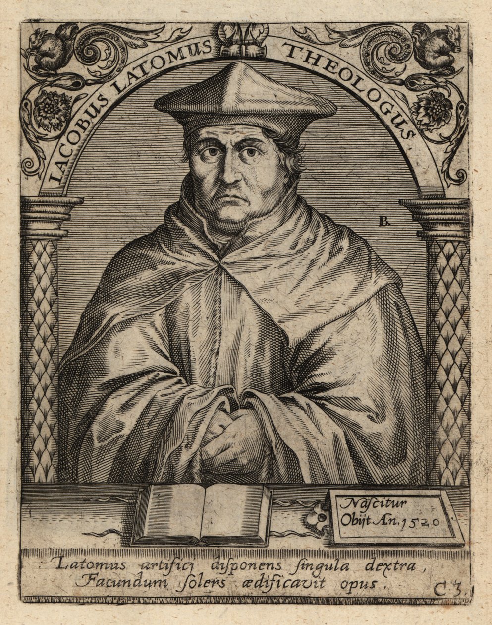 Jacques Masson, 1475-1544, flamand teológus. alkotó: Theodore de Bry