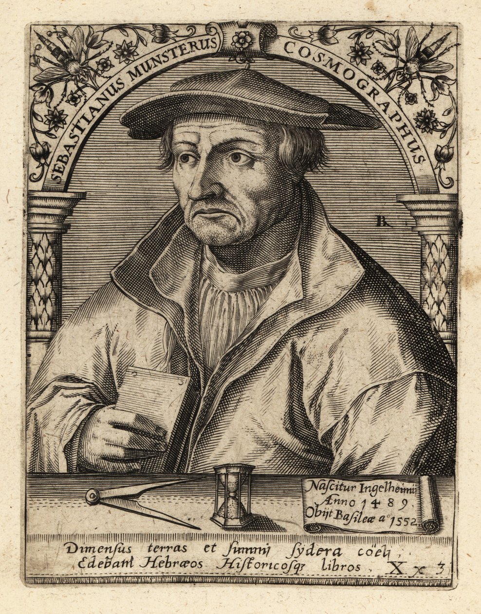 Sebastian Munster német kozmográfus. alkotó: Theodore de Bry