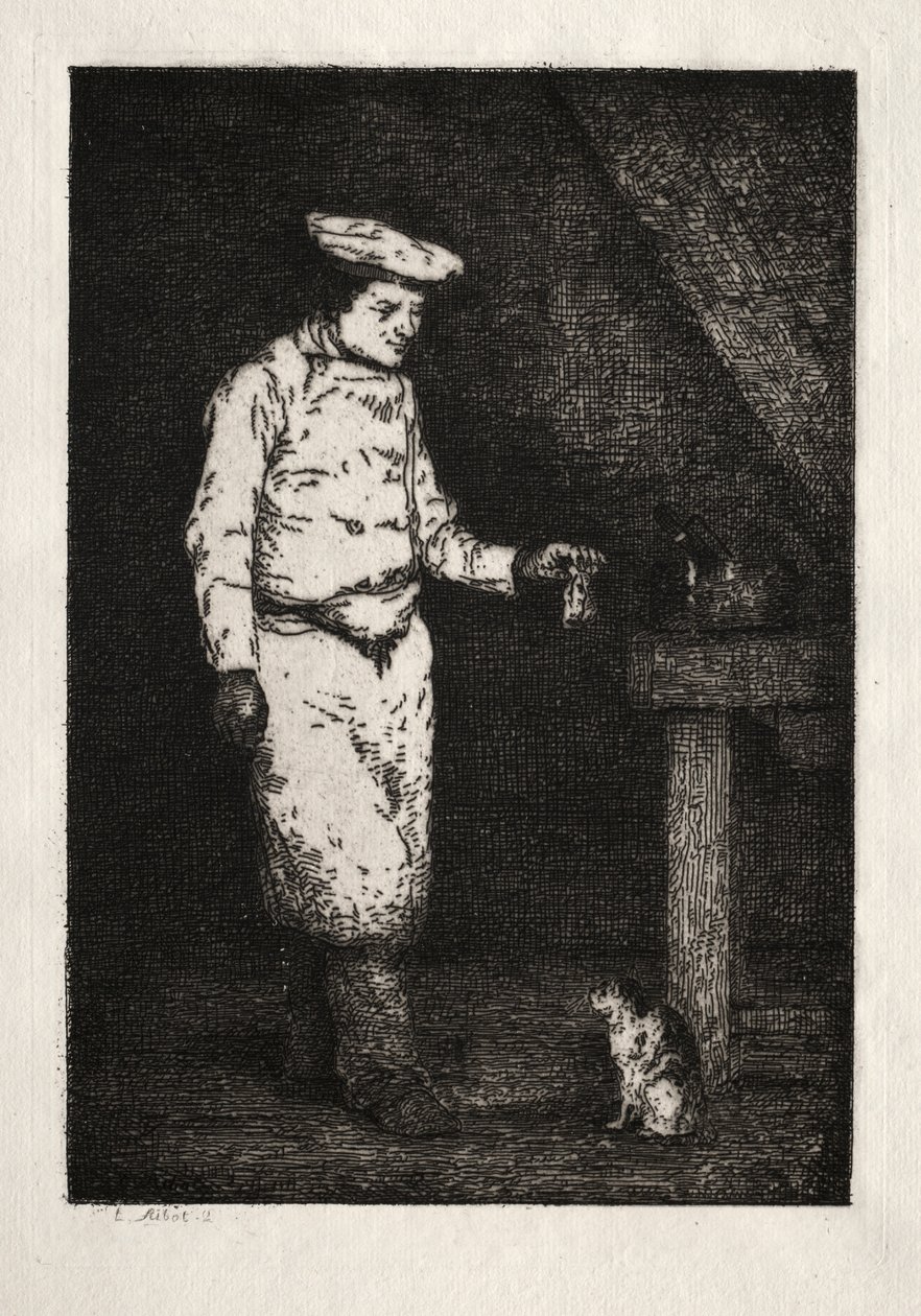 A macska ebédje alkotó: Theodule Ribot