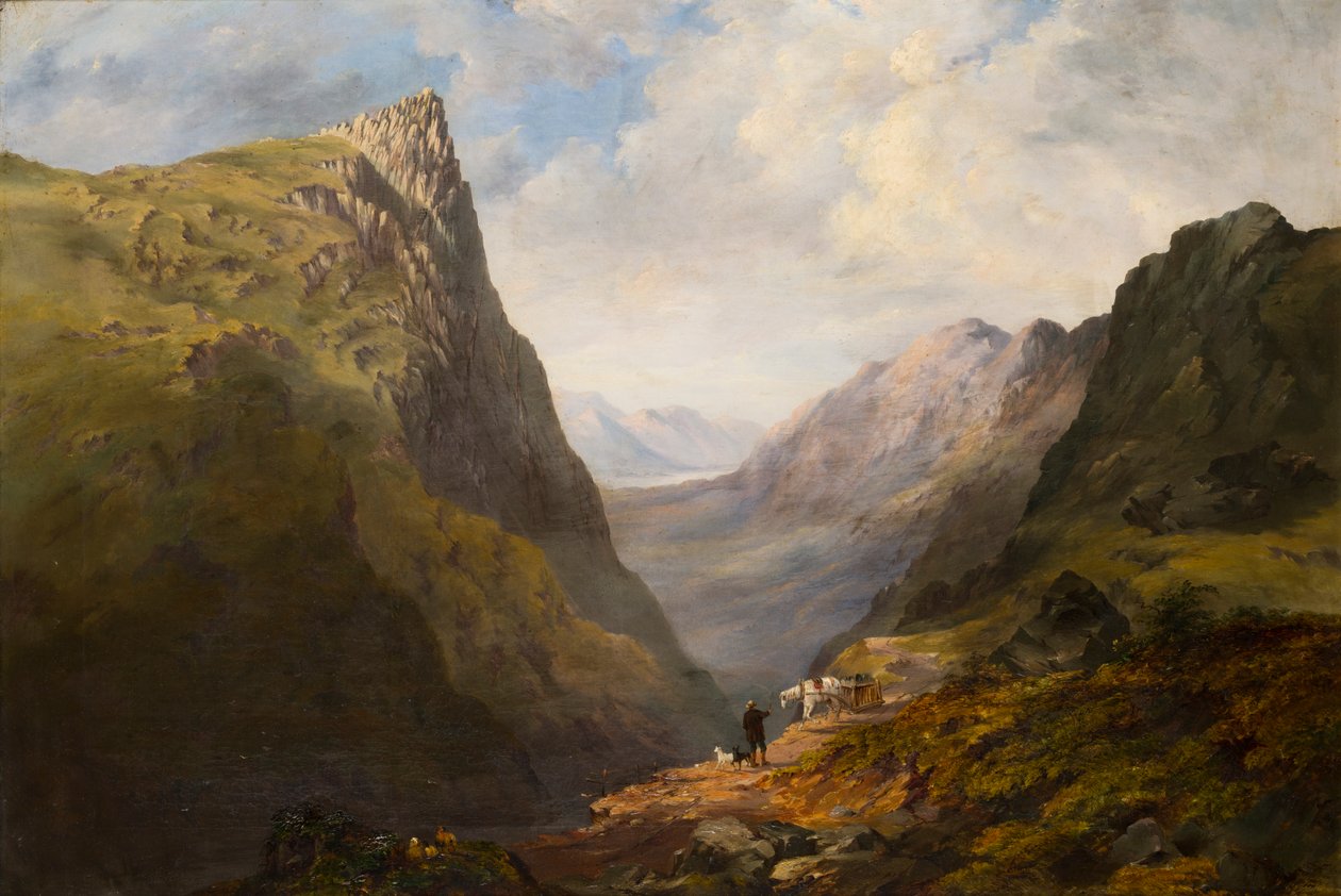 Honister Crag, 1827-90 körül (olaj, vászon) alkotó: Theophil Lindsey Aspland