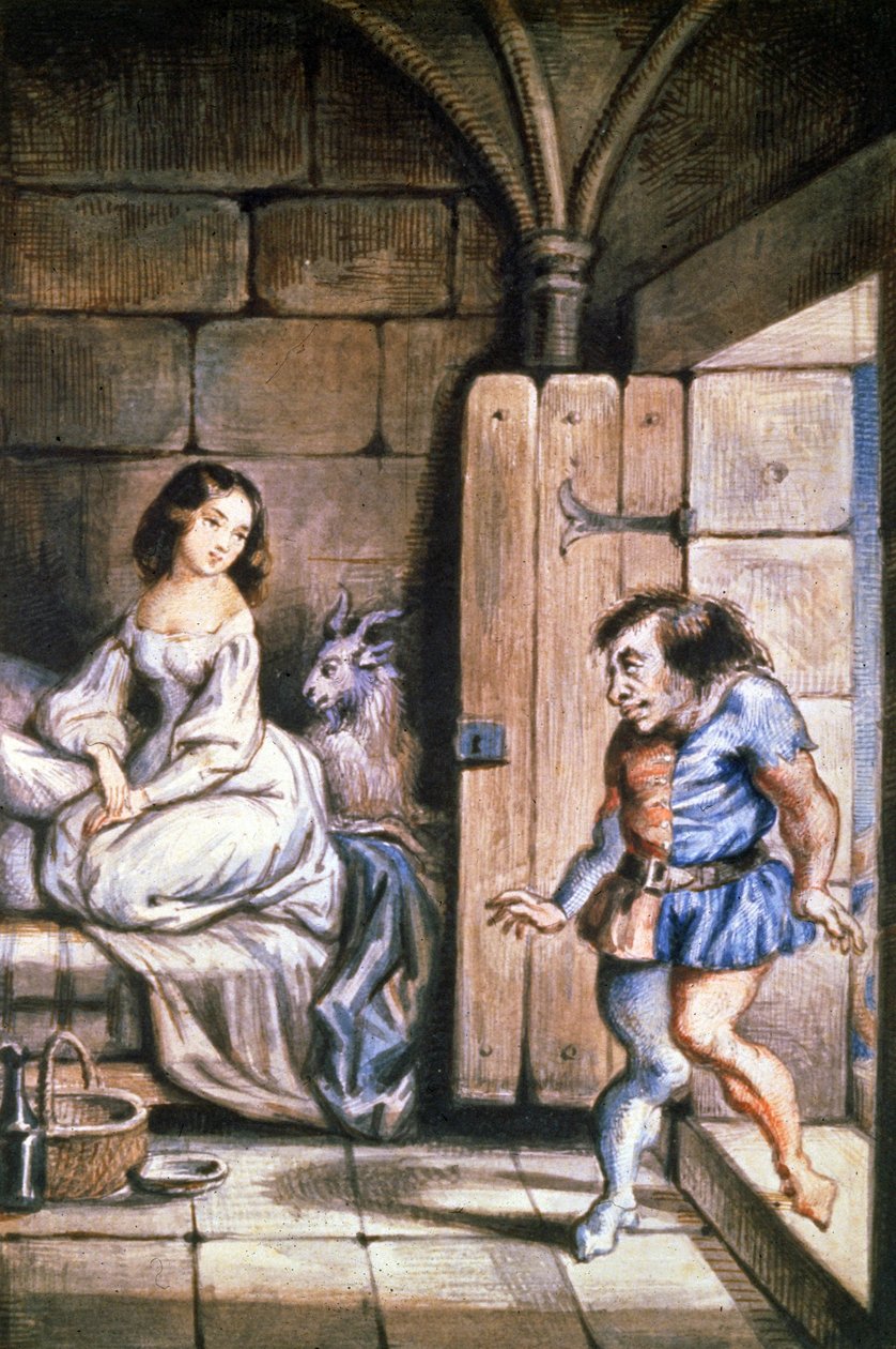 Esmeralda és Quasimodo, 1831-1835 körül (illusztráció) alkotó: Theophile (after) Gautier