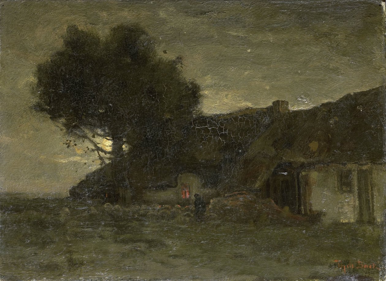 Egy bárány akol a Nightfallban alkotó: Theophile de Bock