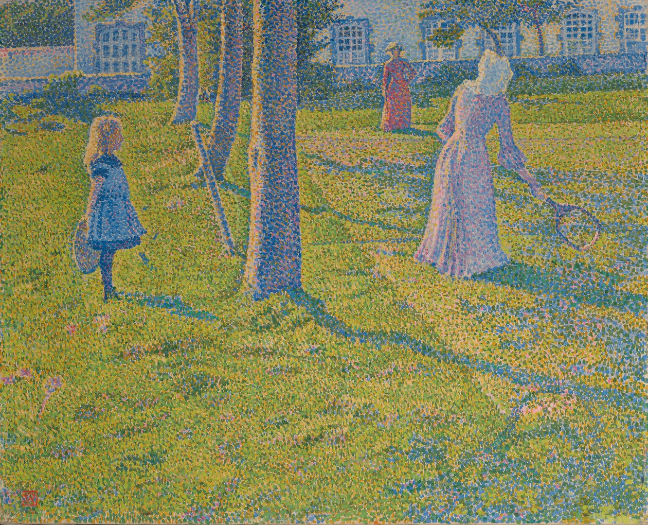 A teniszmeccs, 1889. alkotó: Théo van Rysselberghe