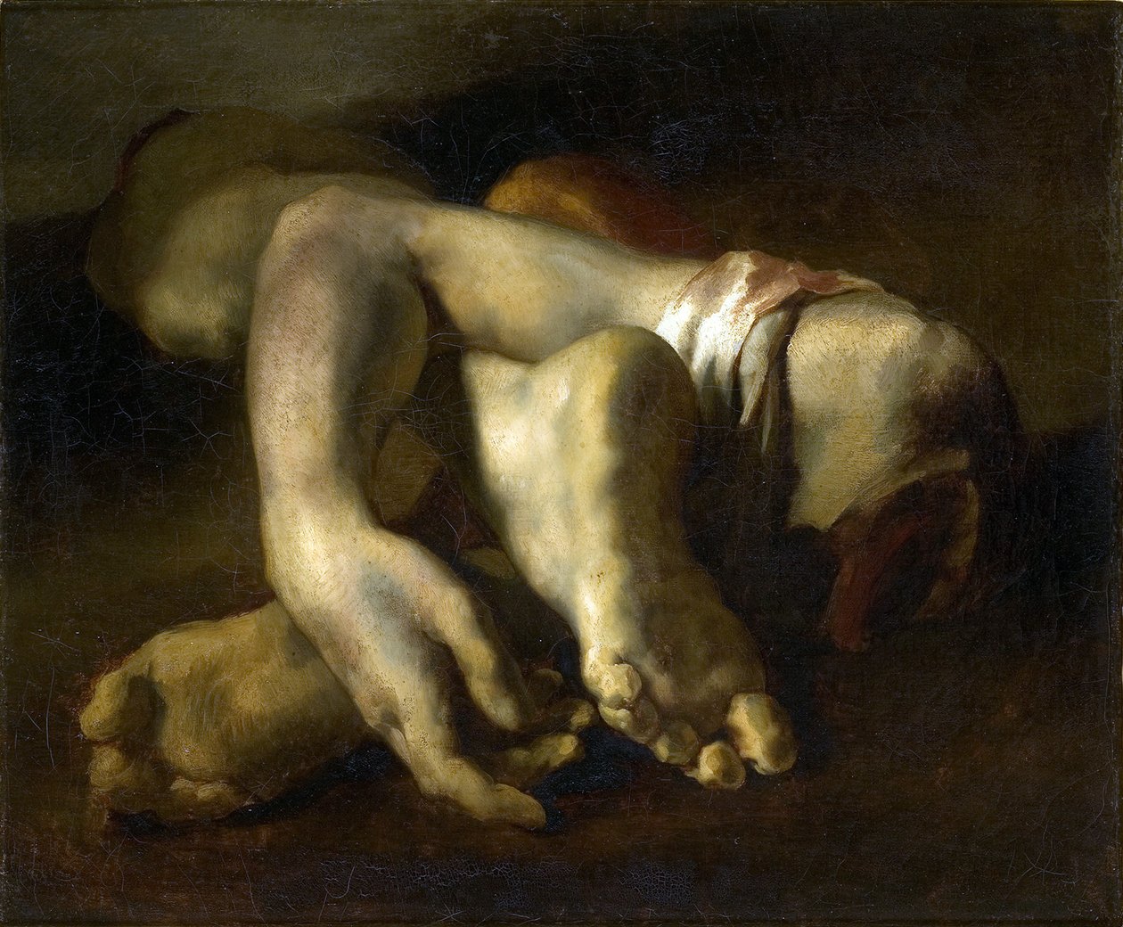 A lábak és kezek tanulmányozása alkotó: Theodore Gericault