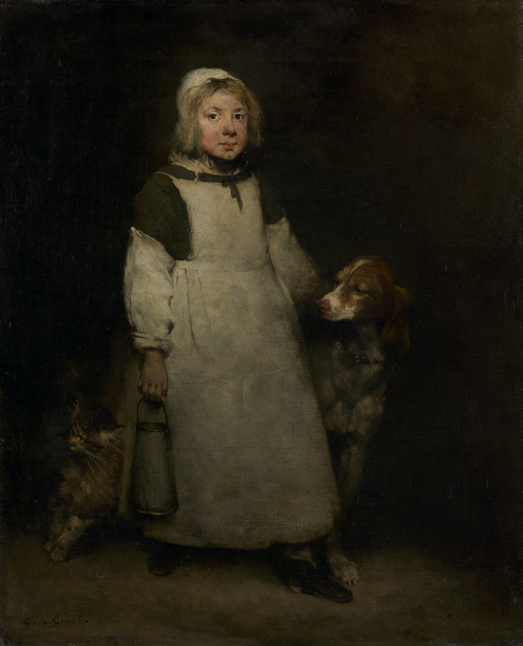 A kis tejeslány c. 1865. alkotó: Auguste Theodule Ribot