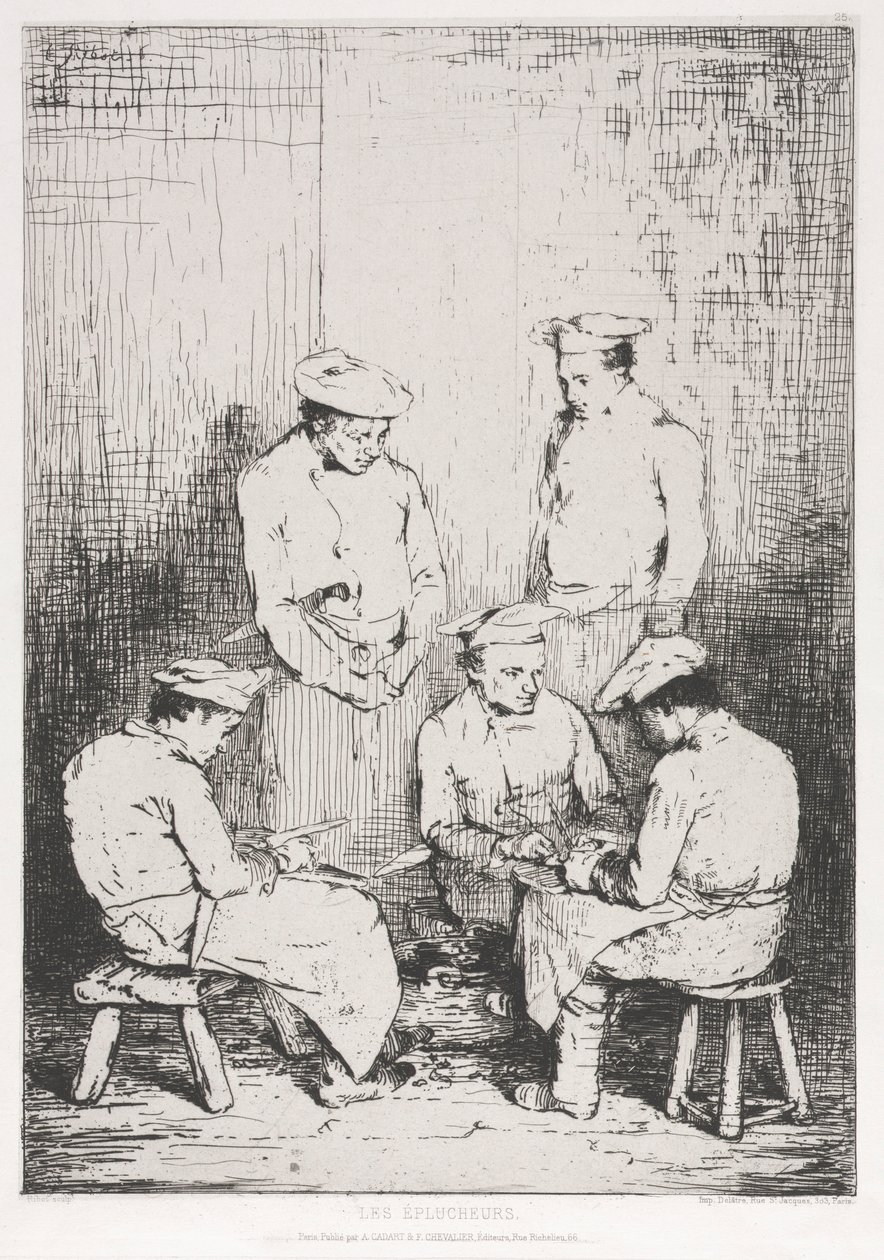 A burgonyahámozók. alkotó: Auguste Theodule Ribot