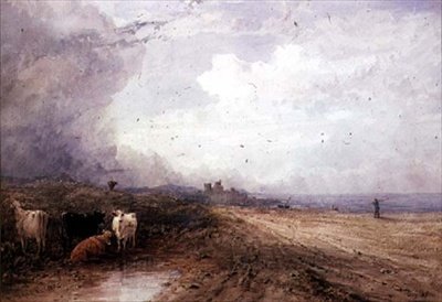 Táj, szarvasmarhával, XIX alkotó: Thomas Baker