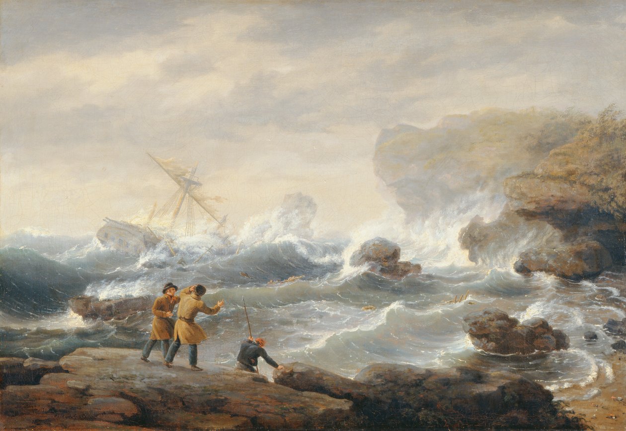 Hajótörés, 1829 alkotó: Thomas Birch