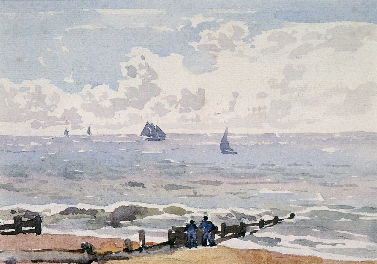 Tengeri kilátás a tengerpartról, Aldeburgh alkotó: Thomas Churchyard