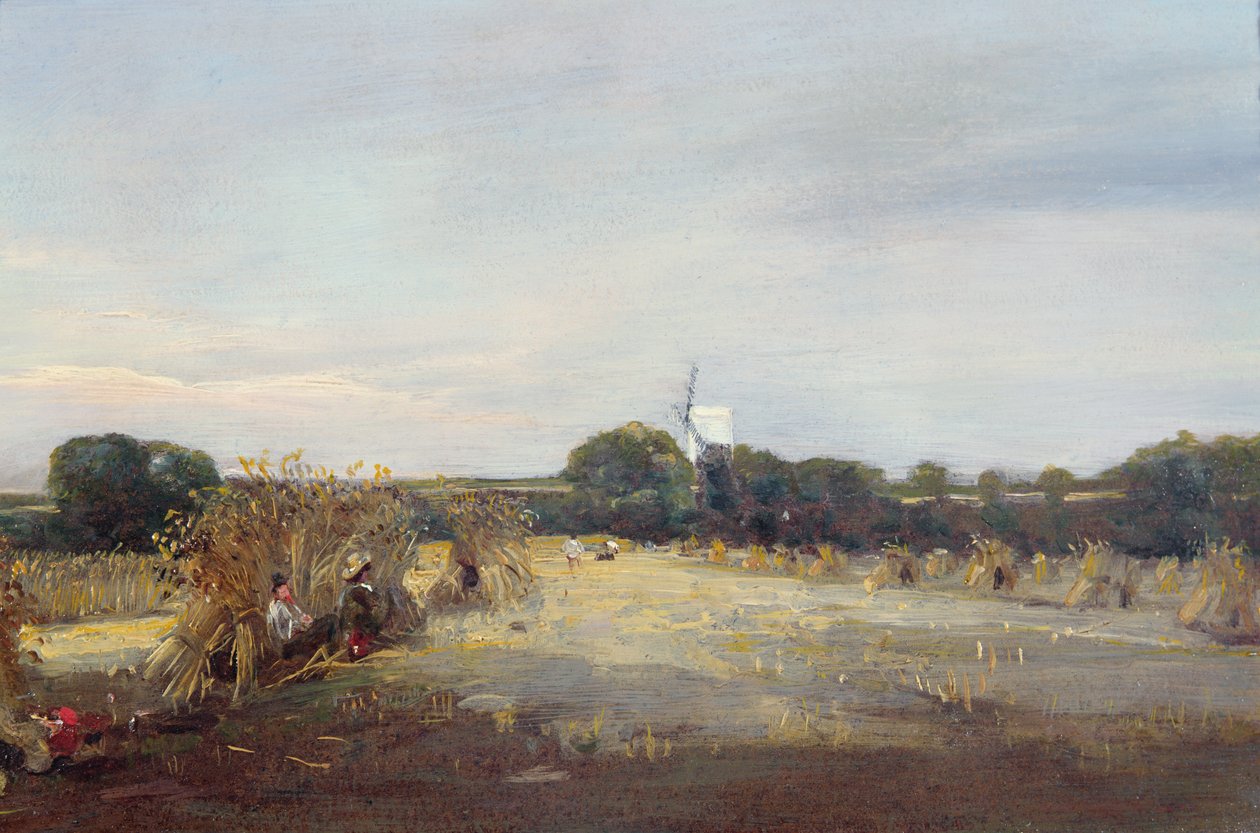Nyári betakarítás Henglesbury Head közelében alkotó: Thomas Churchyard