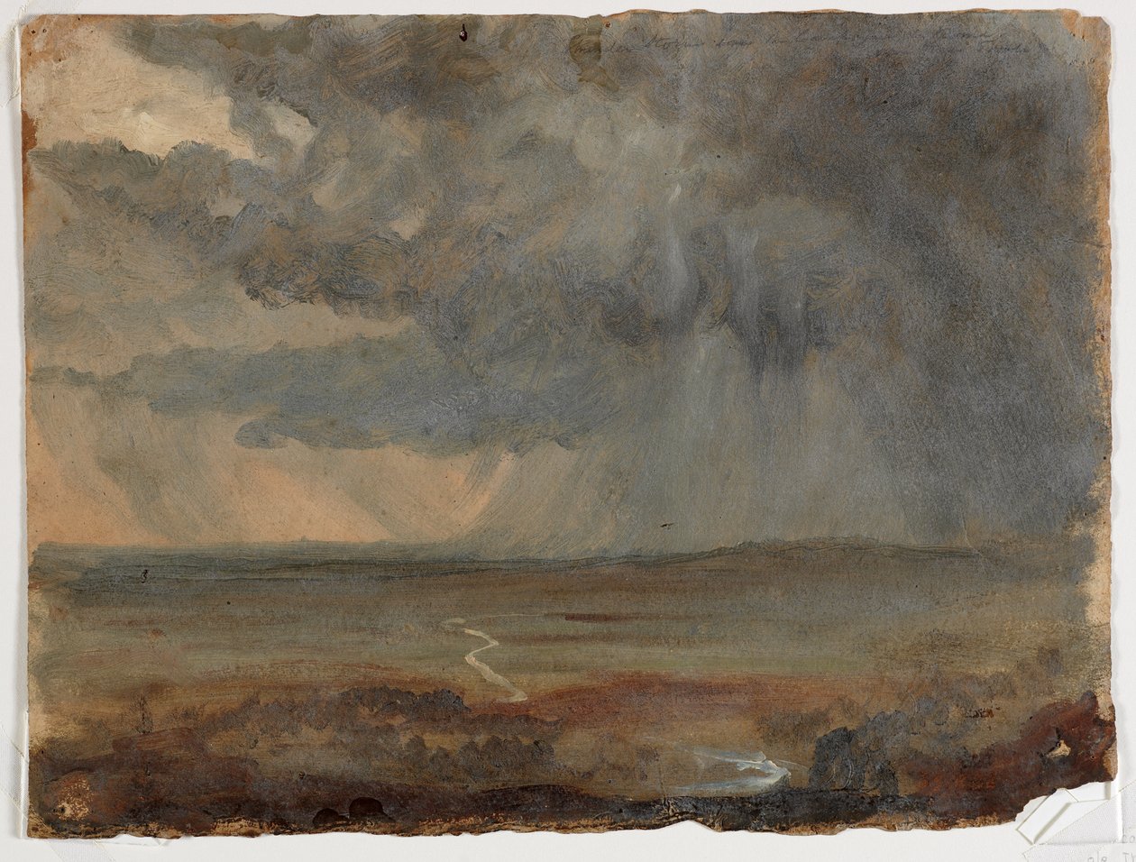 Viharos táj, 1832 körül (olaj, papír) alkotó: Thomas Cole