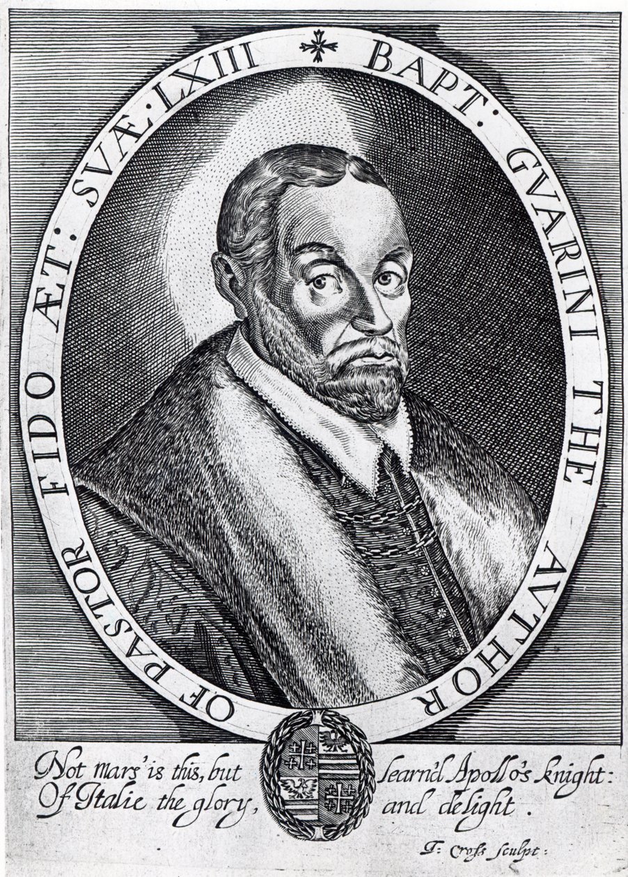 Battista Guarini, az „Il Pastor Fido” frontképe, 1647 alkotó: Thomas Cross