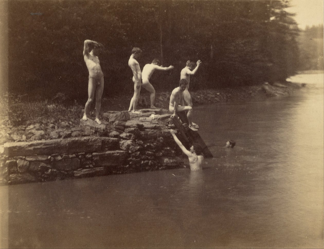 Eakinss diákok az úszólyukban alkotó: Thomas Eakins