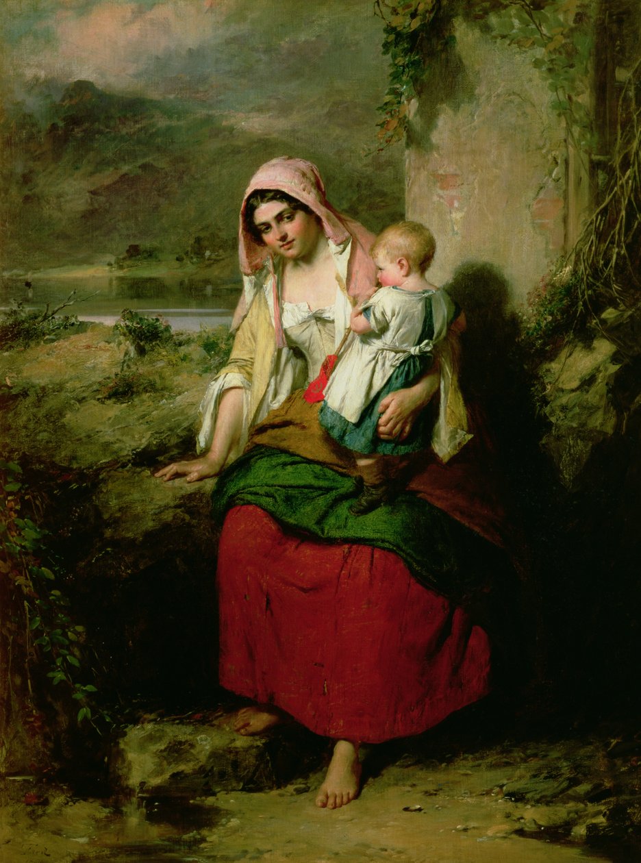 Pihenés, 1858 alkotó: Thomas Faed