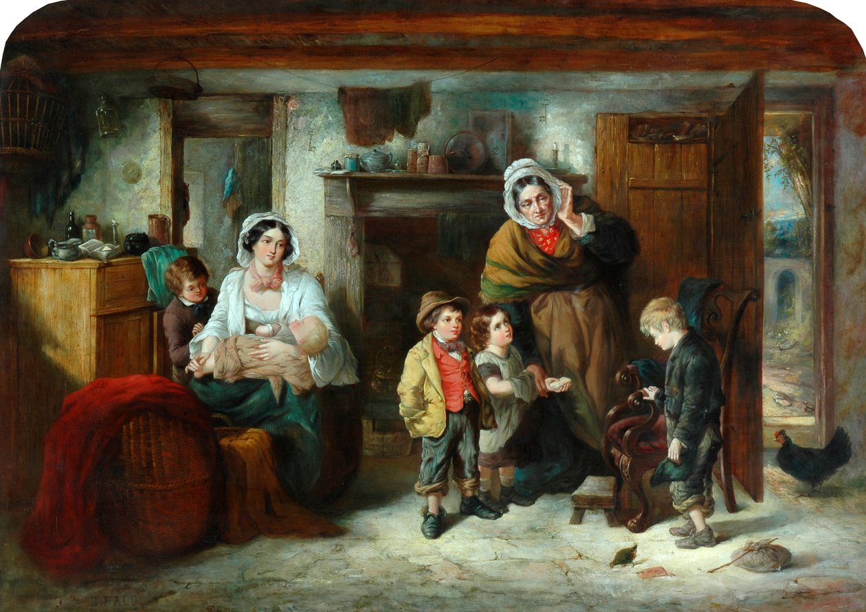 The Mitherless Bairn, 1851-93 alkotó: Thomas Faed