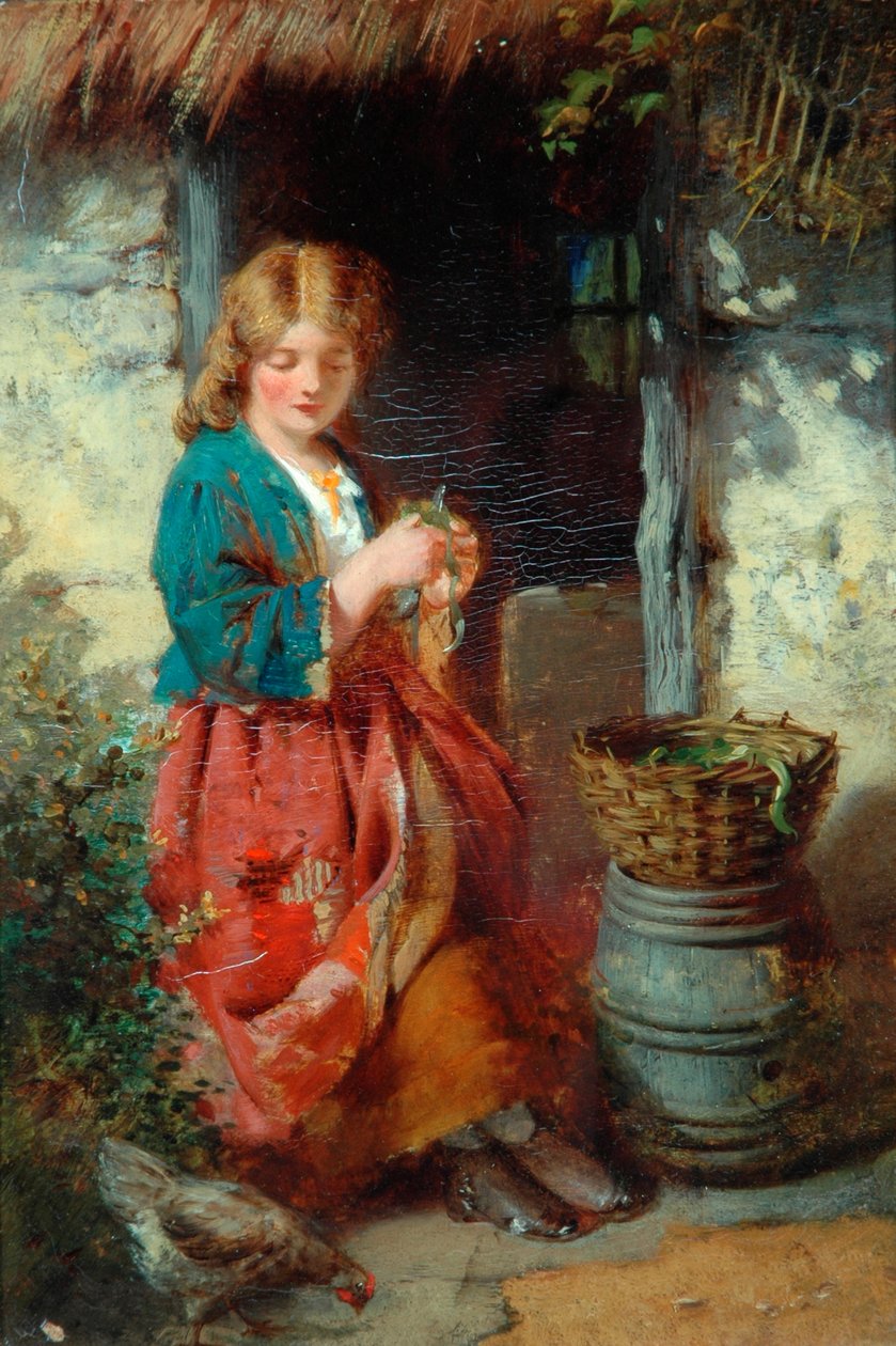 Nő a ház ajtajában, 1851-93 alkotó: Thomas Faed