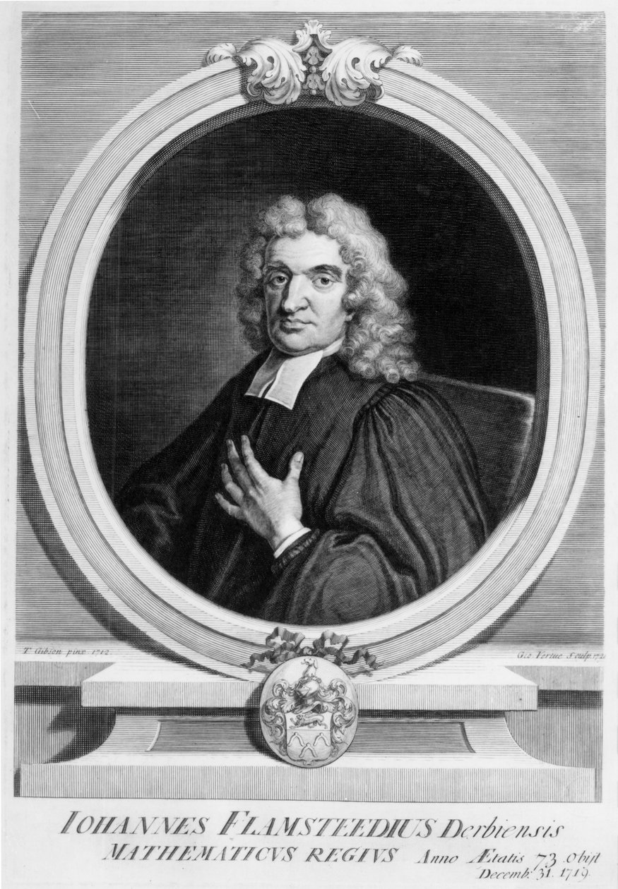 Sir John Flamsteed, vésette George Vertue, 1719 alkotó: Thomas Gibson
